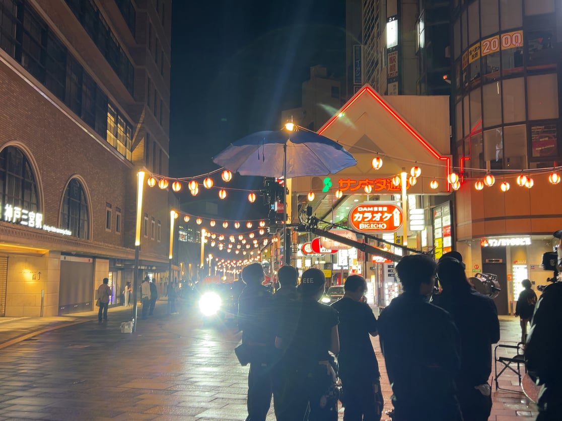 サンキタ通り撮影風景
